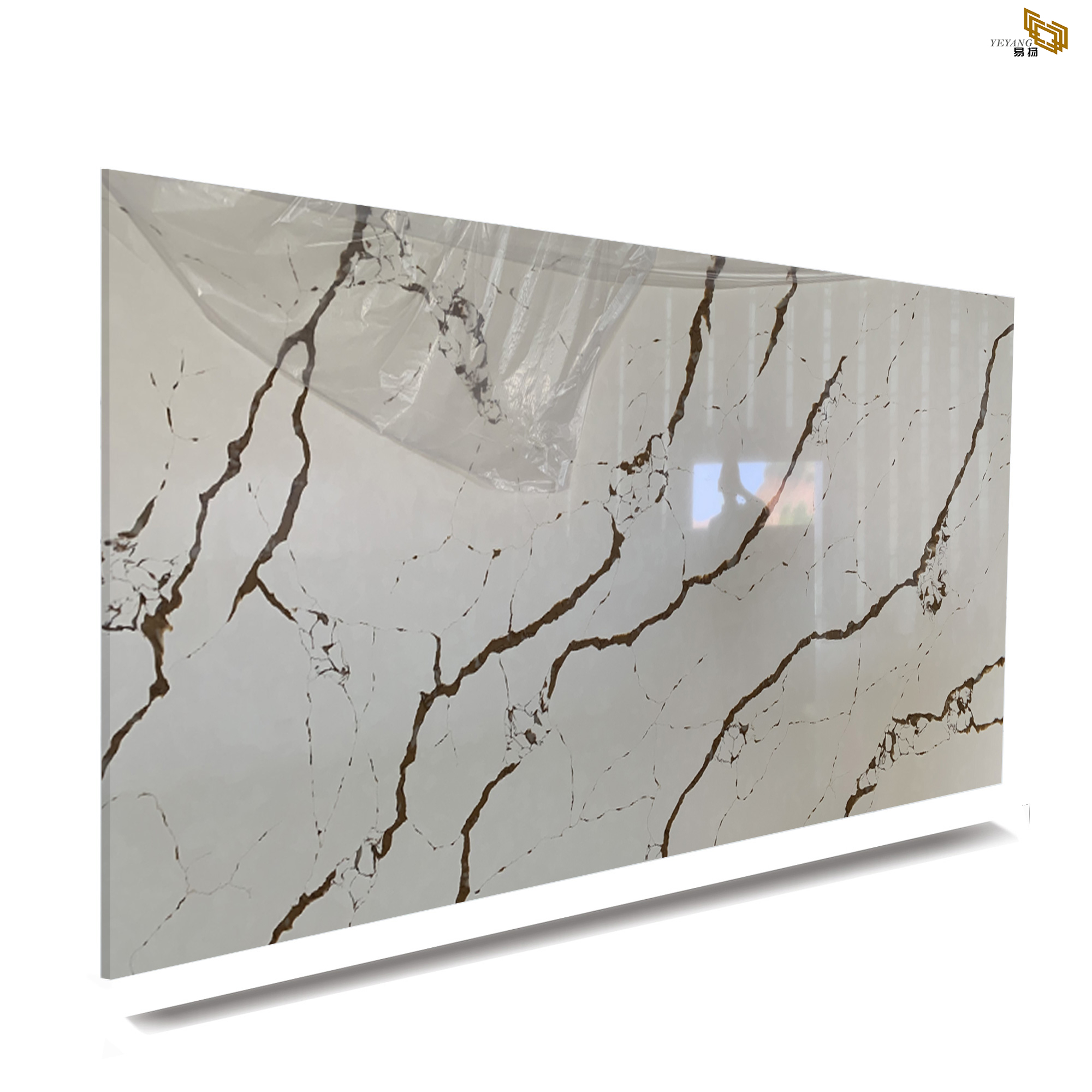 Factory Supply gold vein quartz Cabinet Tops for sale
