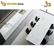 Natural Granite Look Calacatta White Quartz Slab for Kitchen Worktop A5067