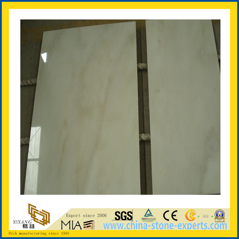 Polished Stone White Jade Marble Slabs for Countertop/Vanitytop (YQC)
