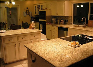  Venetian Gold Granite Kitchen Countertop Project -YEYANG STONE FACTORY