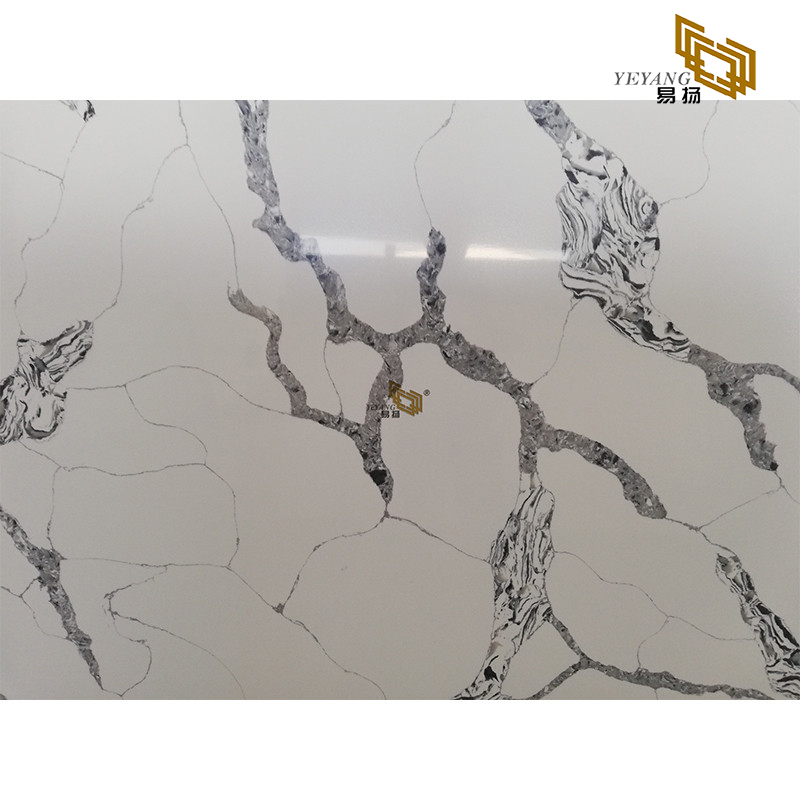 Quartz stone for vanity kitchen countertop with high polish bathroom tile wholesale 303