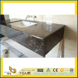 China Dark Emperador Marble Vanity Tops for Bathroom, Kitchen (YYT)