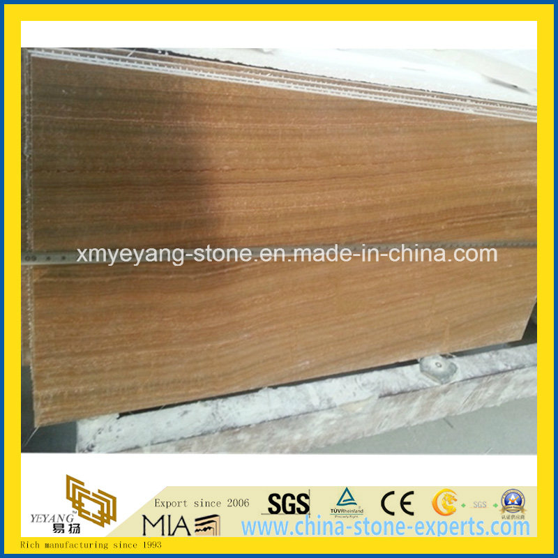Yellow Wooden Vein / Golden Wood Grain Marble Floor Tile